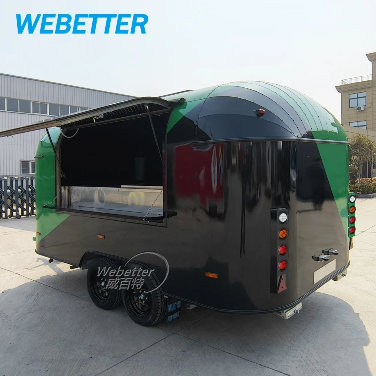 WEBETTER Street Mini Foodtruck Airstream Food Cart Trailer De Comida Mobile Pizza Taco Food Truck Trailers Fully Equipped