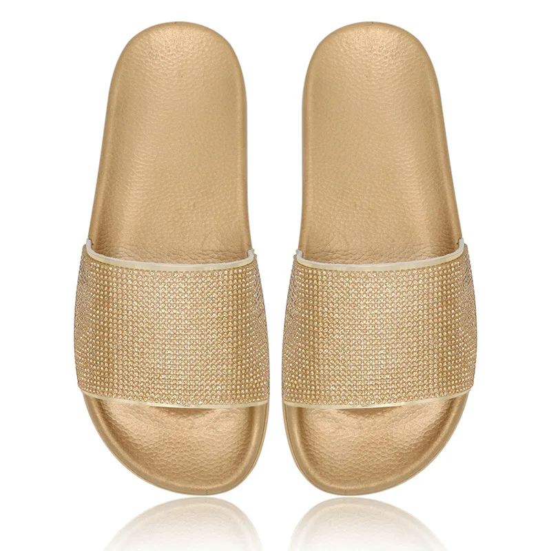 Женские сандалии со стразами, модные шлепанцы в европейском и американском стиле, 2022
