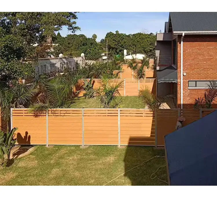 Waterproof And UV Resistant Garden WPC Panel Fence Easy Install Semi Closed Wood Plastic WPC Privacy Fencing Composite Fence