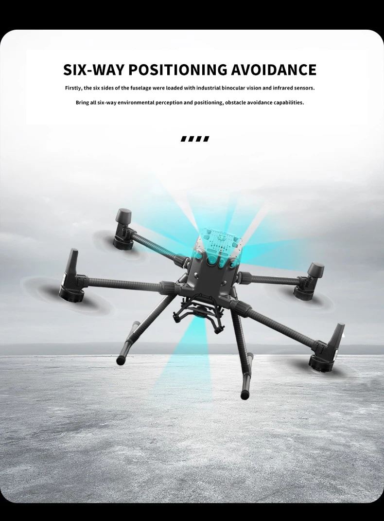M300 RTK Enterprise drone 15km 1080p map transmission 55 min Max Flight Time IP45 Rating Hot-swappable Battery