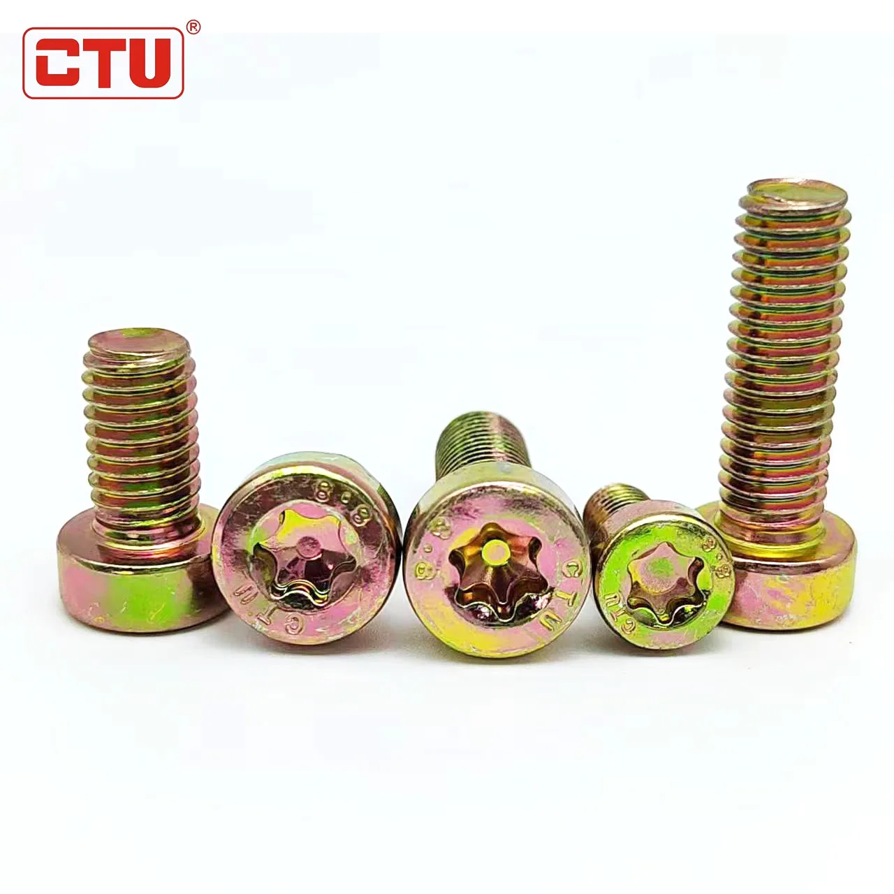 alloy steel high grade torx cap screw low head 8.8 GB6191 yellow galvanized