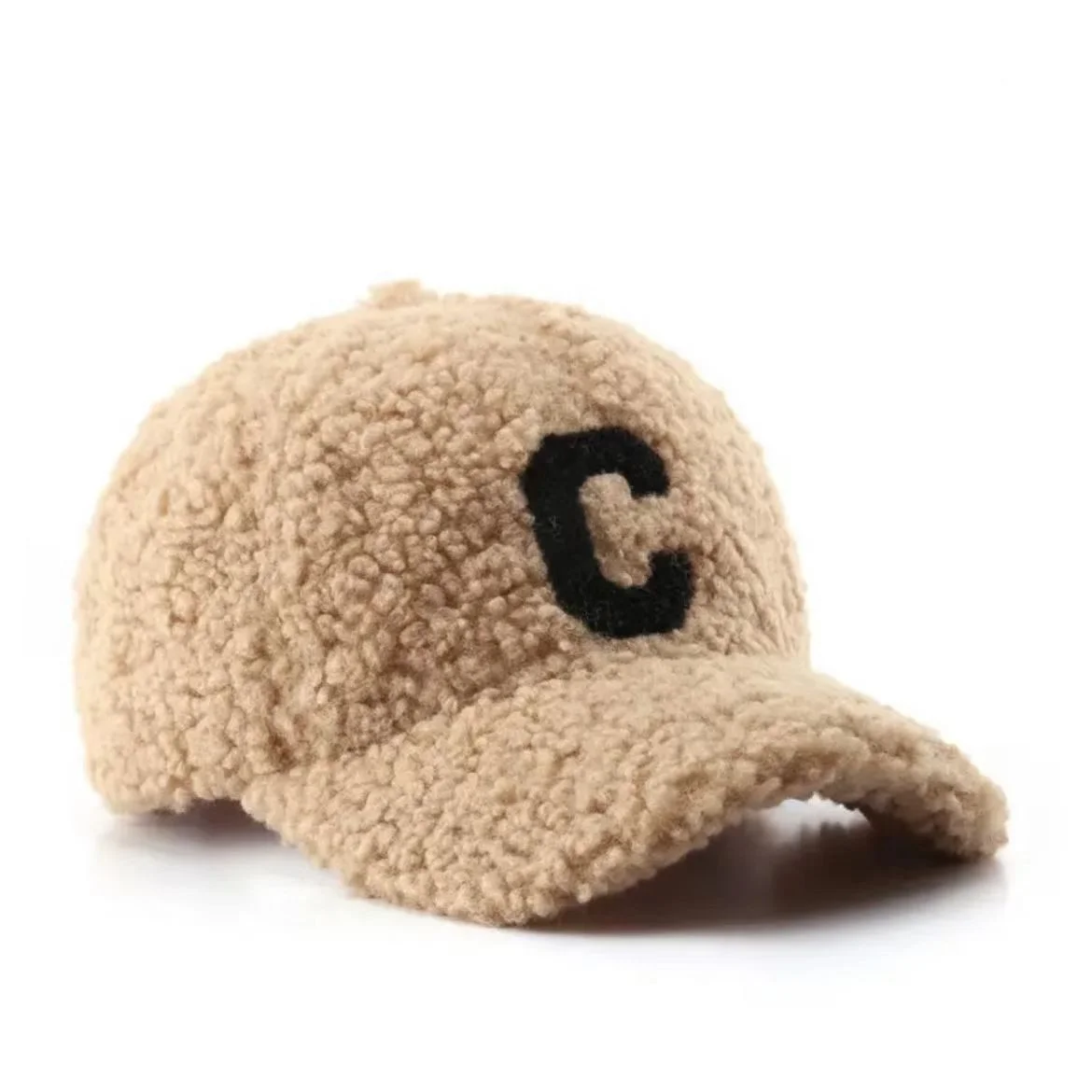 New Style Fashion Winter Warm Polyester Sherpa 6-panel Baseball Cap with Customized Logo