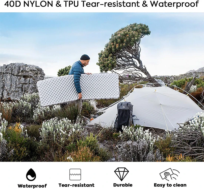 4-Season Insulated Inflatable Camping Mattress for Car Hiking Outdoor Usage-Premium Foam Sleeping Pad