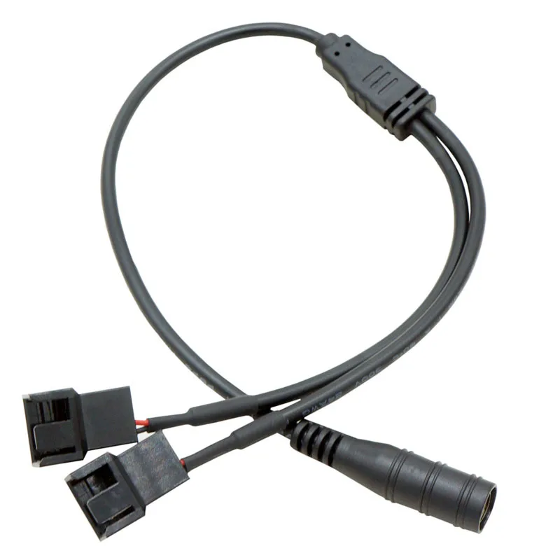 Wholesales Custom DC 5521 Female Jack To Dual IDE Molex 4pin /PWN Fan 3pin 4pin Male Splitter Power Cable For Computer PC Fan