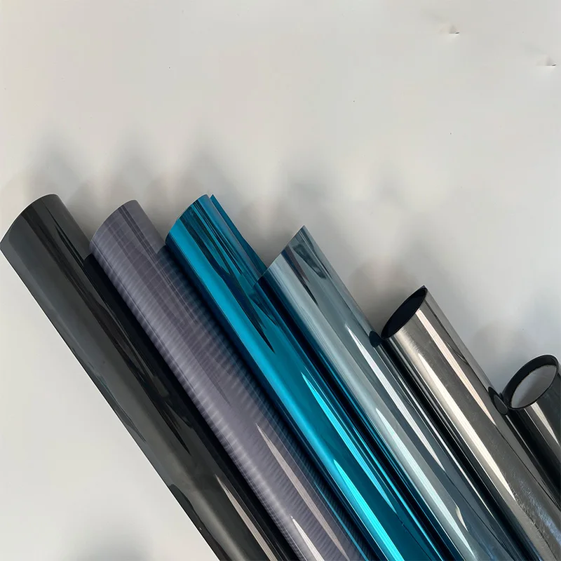 Professional Factory Static Cling Heat Control Anti Uv Solar Reflective Privacy One Way Mirror Covering Glass Film For Glass