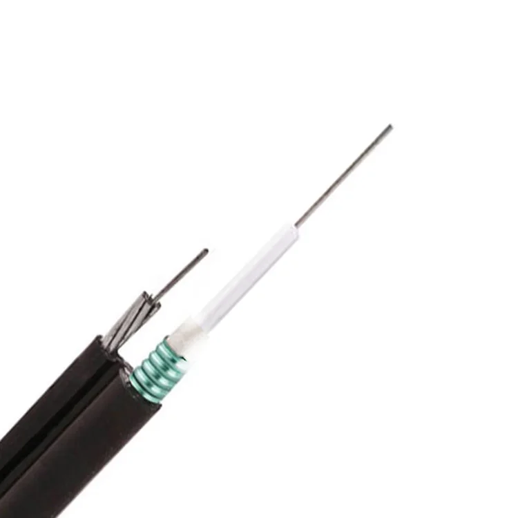 Outdoor Aerial Optical Fiber Cable 2 4 12 16 24 Core GYXTC8Y GYXTC8S GYTC8A FTTH Optic Drop Fig8 Type Cable with Steel Messenger