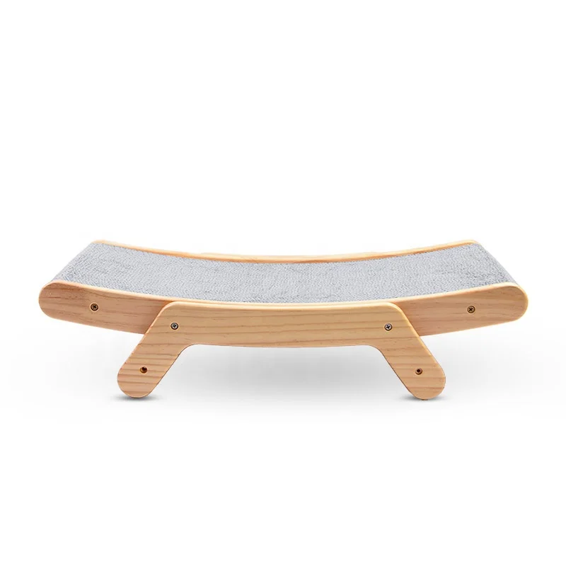 Deformable Cat Scratcher Board Toy Lounge Cardboard With Solid Wood adjustable AngleCat Hammock Cat Scratching Post