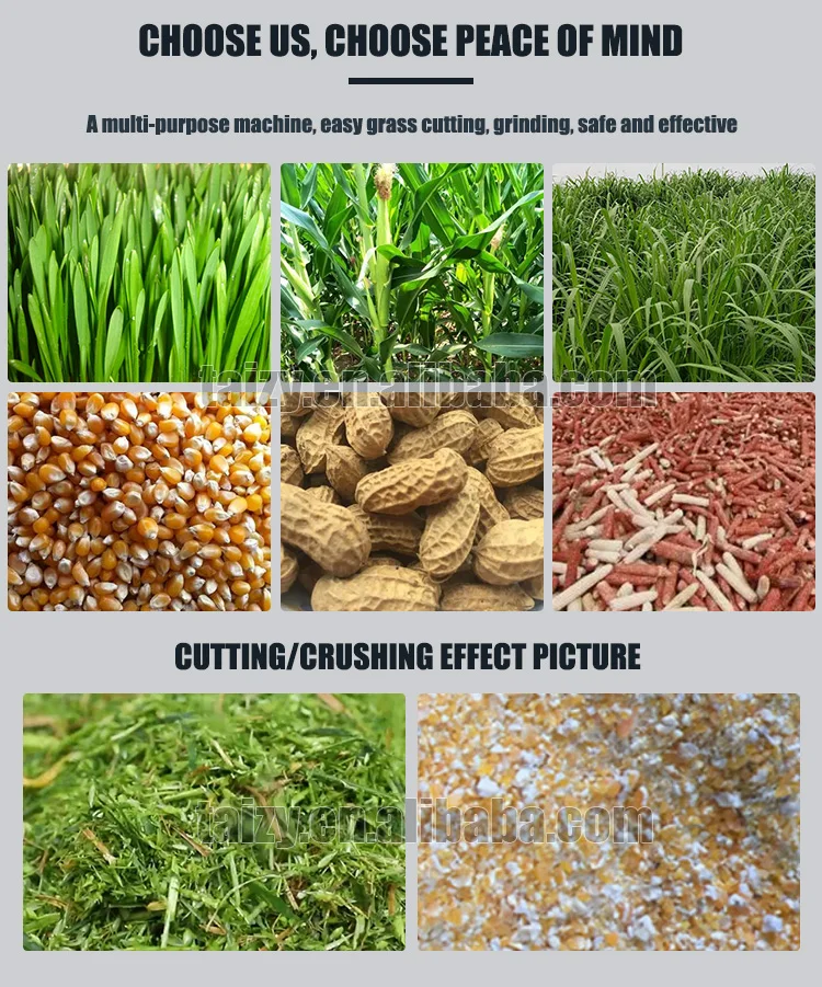 Agricultural machinery grass chopper hay cutting machine mesin chopper rumput