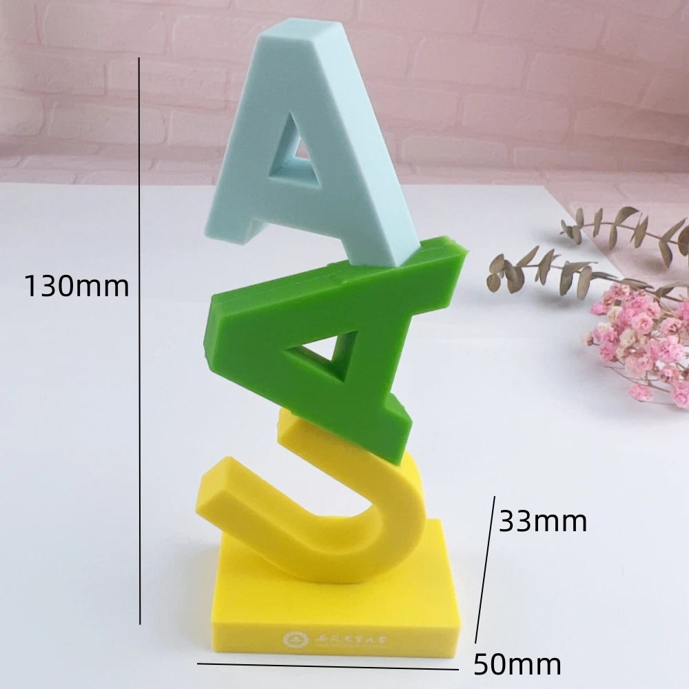 Factory Make Plastic PVC Material Toys Figurine Alphabet Letter Custom Design Vinyl Toy Action Figure Desk Decor