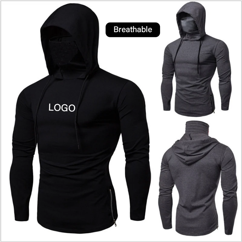 Clothing Manufacturer Men Sportswear Long Sleeve Hoodies Tshirts Gym Fitness Muscle T-shirts Compression Shirt