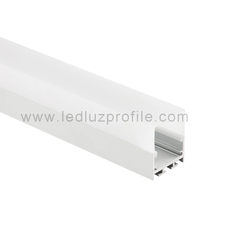 Customized Aluminum Structural Lamp Housing Acrylic Lighting Channel Aluminum Led Rectangle Profile For Hanger