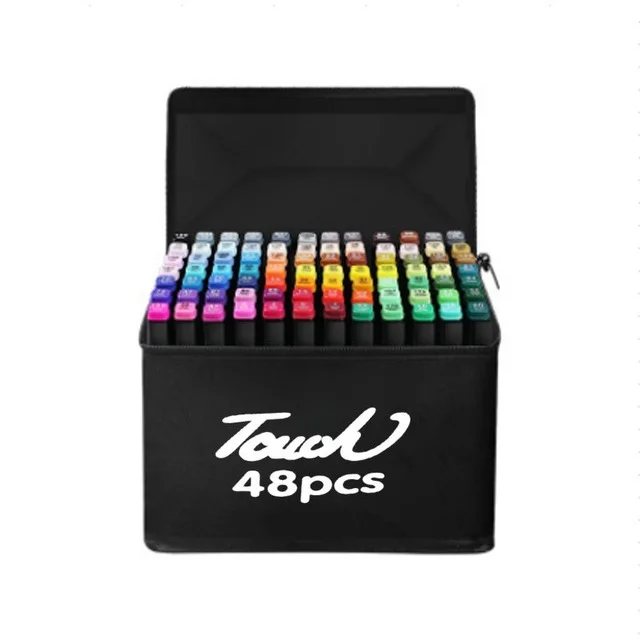  Творческий 48 цветных маркеры Fine Liner Акварель Рисование Живопись ручка арт студент дизайн граффити оптовая