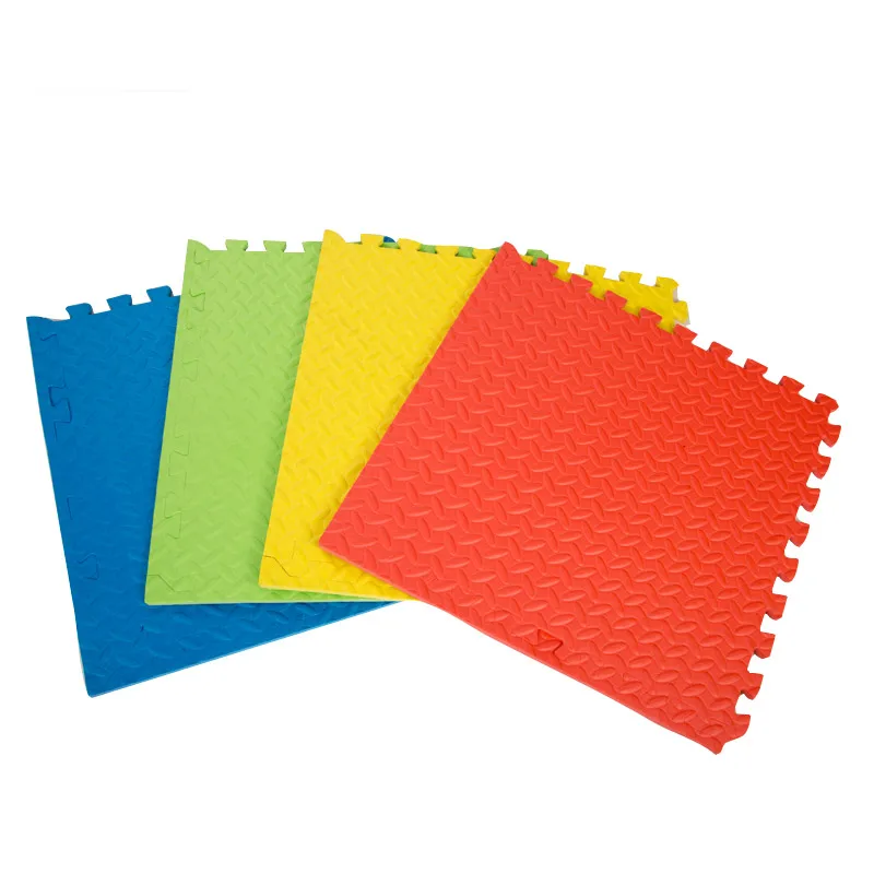 60*1.2cm EVA Multi-color leaf cross pattern foam splicing grounding Fitness Sports yoga mat Welcome to OEM