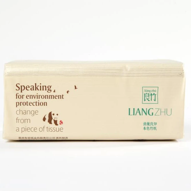 Bamboo Recycled Facial Tissue Paper Soft Pack China Oem Eco Friendly 100% Natural 2-3 Ply 3 Ply 150 Sheets 13.5-16 Gsm 20*19cm