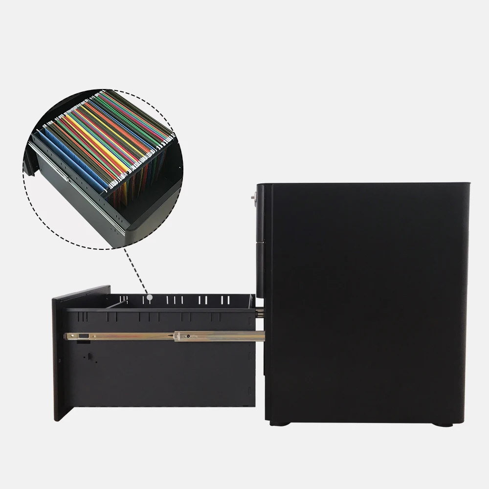 Office Electronic Password Lock 3 drawers mobile pedestal or cabinet