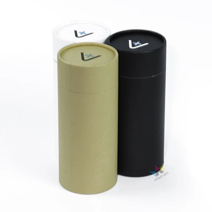 Биоразлагаемые переработанные Заказные круглые картонные крафт-бумажные трубки упаковка на заказ цилиндрическая бумажная коробка упаковка