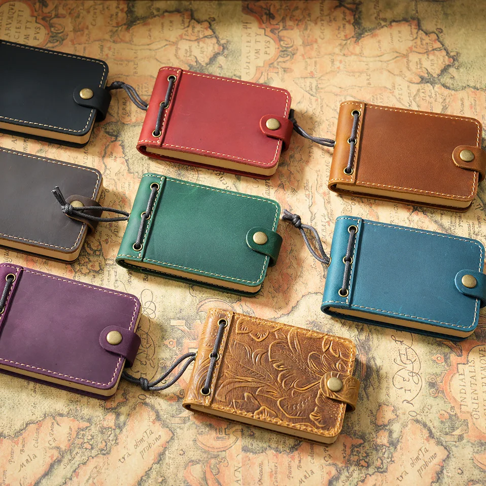YY Stocked Genuine Leather Book Cover Small Travel Journal Diary Notebook Holder Stylish Leather Journal Gift for Men Women