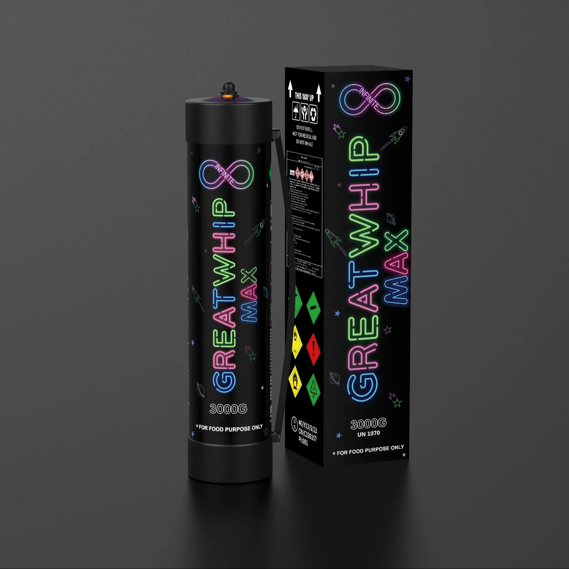 Lesoowhip Factory Wholesale Food Grade 4.4L Cream Chargers 3000G Whipped Cream Charger