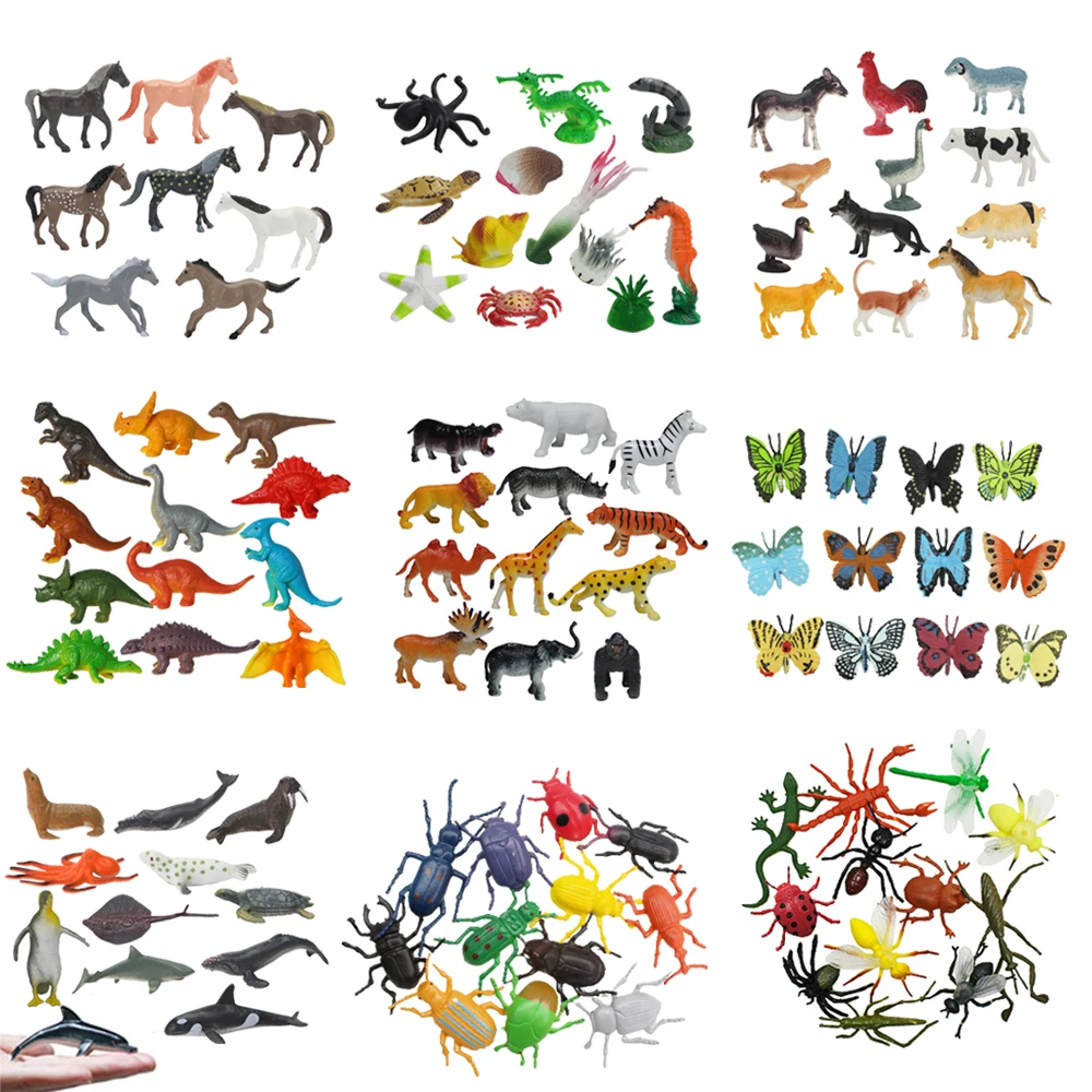 Juguetes STEM, детская Новинка, закуска, рекламная Подарочная игрушка, мини пластиковое животное для детей 2021