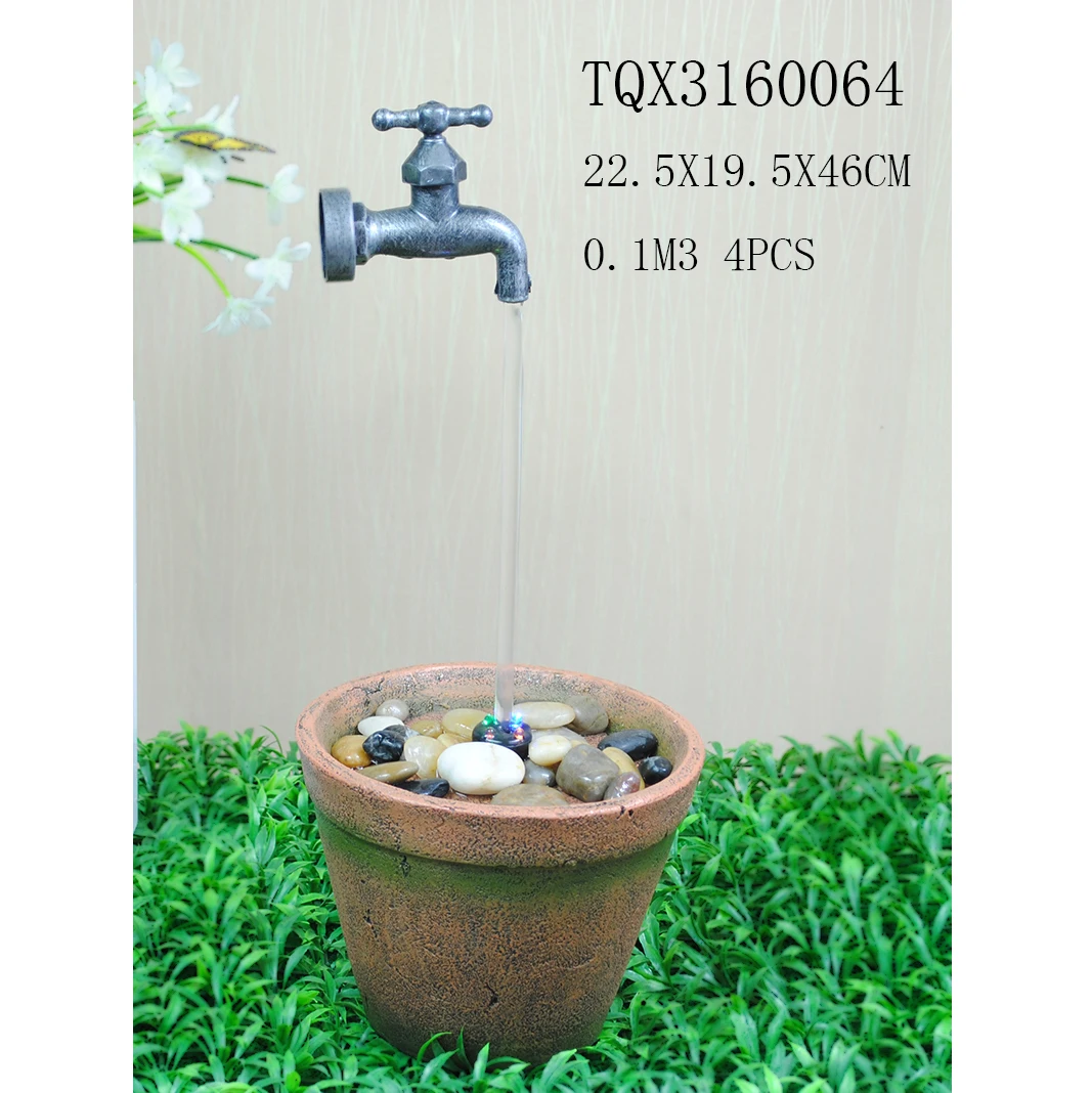 Handmade Polyresin Angel Baby Waterfall Fountain