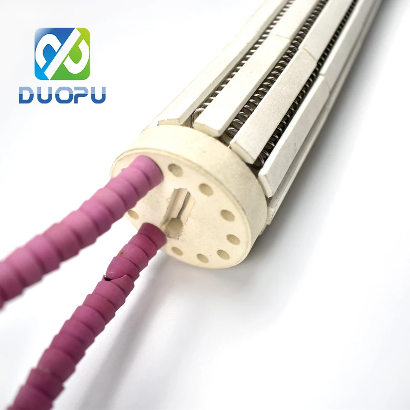 DuoPu Customized 220V 1.2KW Industrial Furnace Radiant Tube Electric Heating Ceramic Bobbin Heater