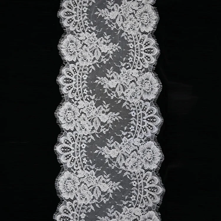 Latest 2022 Delicate Floral Pattern Beads Embroidery French Lace Mesh Fabric For Women