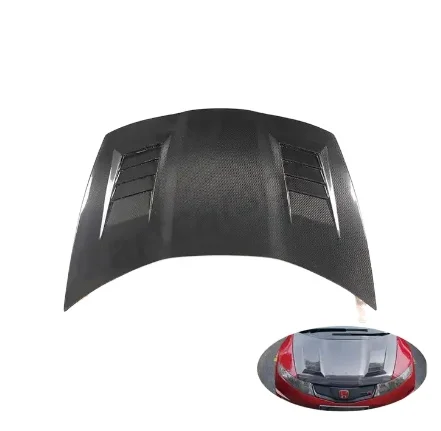 High quality  well fit ment JS Style  Carbon Fiber engine hood for Honda Civic FD2  2007-2015