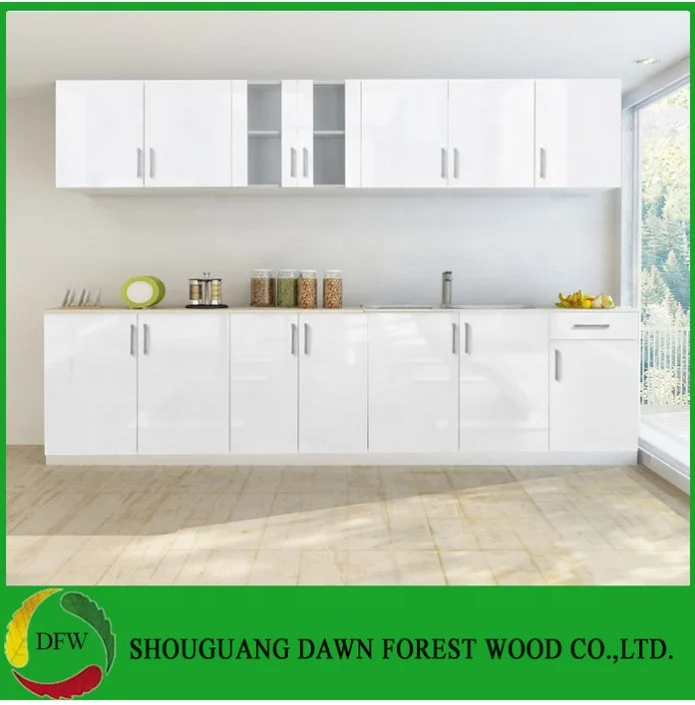 Good Quality Melamine Kitchens PET Kitchen Cabinets for Home Furniture