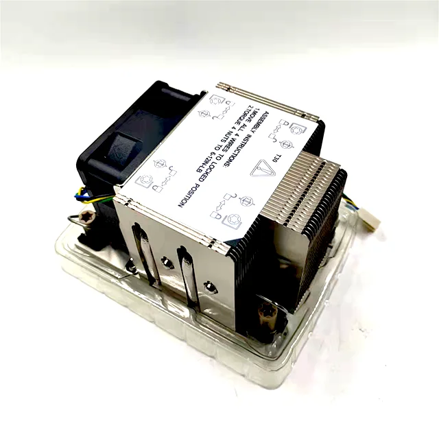 Industrial Industrial Control Server 2U CPU Cooler 5 Heat Pipe Active CPU Heatsink Silver Nickel Plating 300W Screw Fixation