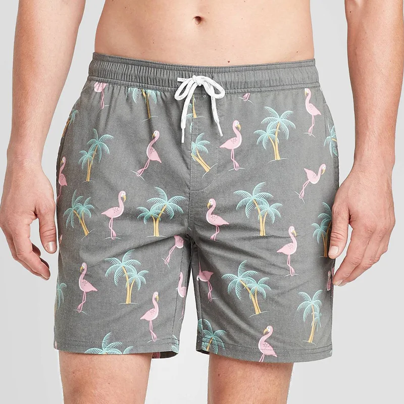 Custom Sublimation Palm Printed New Style Beach Surf Wear Swimwear Manufactures of Board Shorts