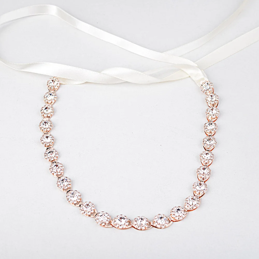 Bridal hair band daily ornaments ins flower rhinestone headband dress wedding headdress