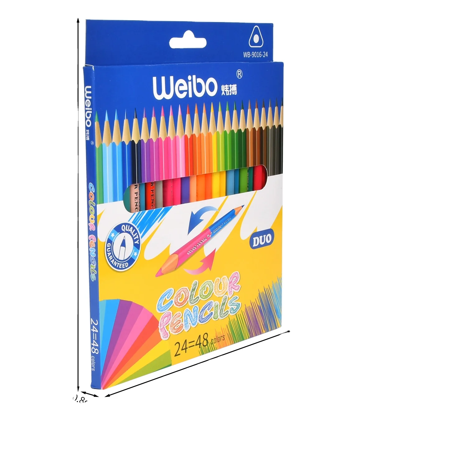 Bright colors High saturation color pencil best supplier weibo stationery for student school office stationery