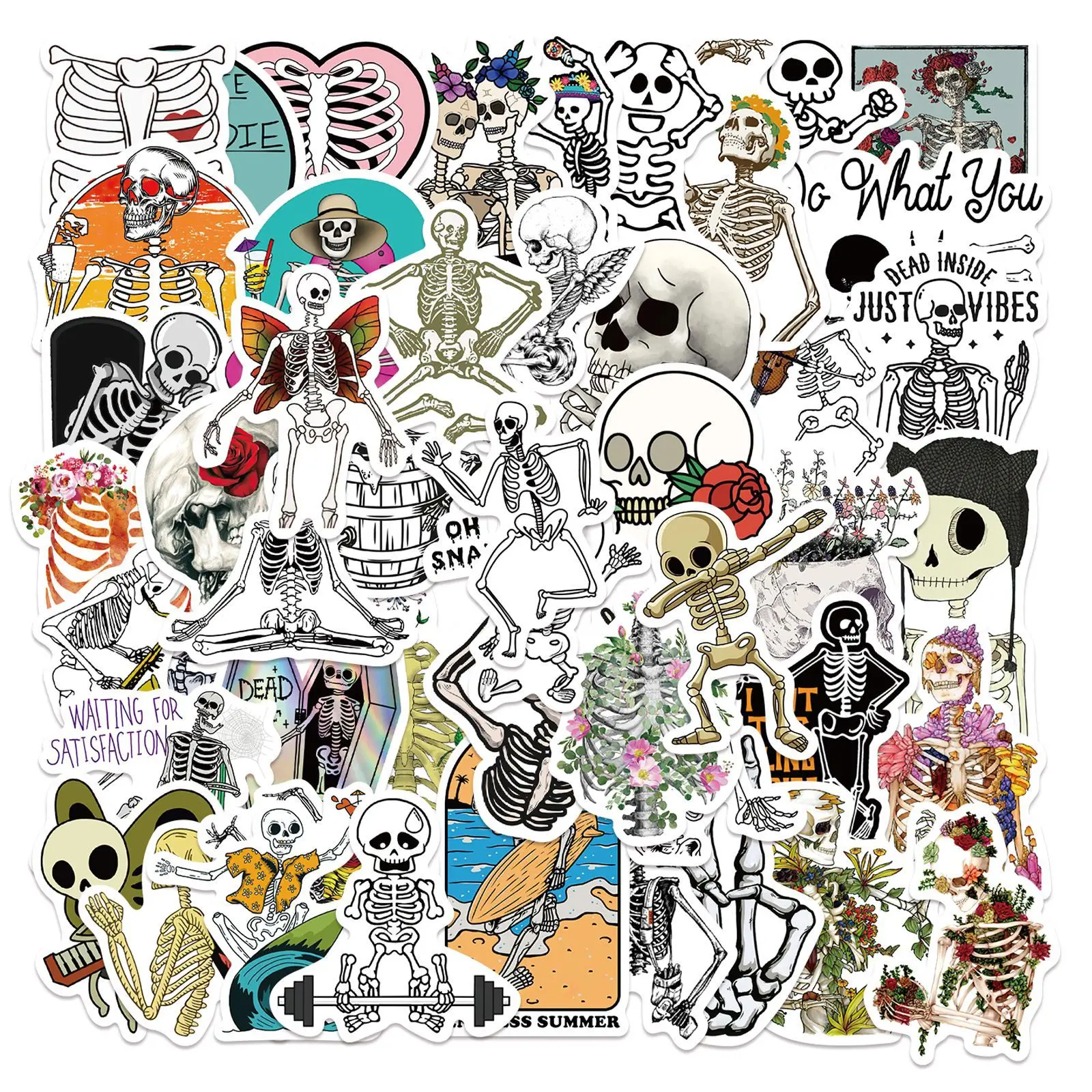 50PCS USA horror movie sticker graffiti halloween animatronics horror for teens skeleton art sticker