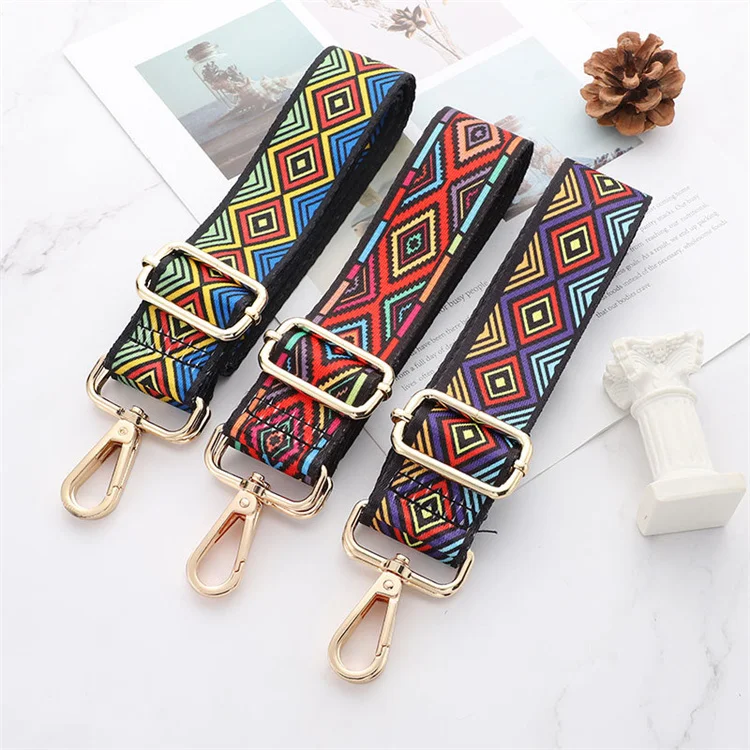 Nylon Bag Strap Woman Colored Straps for Crossbody Messenger Shoulder Bag Accessories Adjustable Embroidered Belts Straps