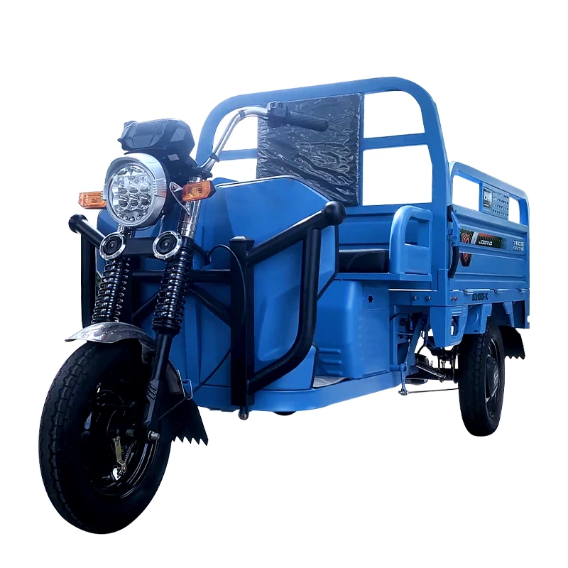 E-Rickshaw Cargo Electric Agricultural Tricycle 2024 Heavy Duty Adult Truck 3 Wheels 60V Open Tricycle 45Ah for Transit