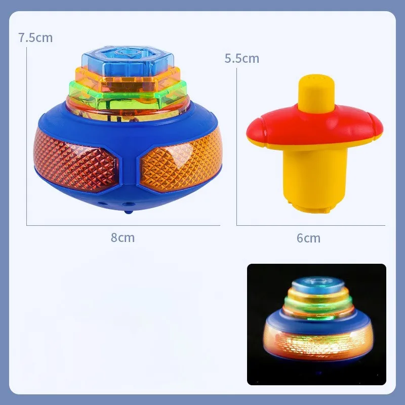 Newest Products Sound And Light Spinning Top For Children Outdoor Toy Spinning Ejection Gyro Educational Toy For 1-3 Years Old