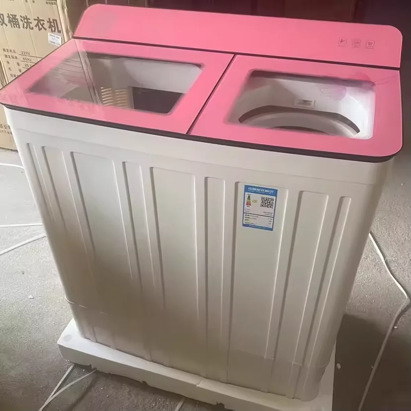 13 kg large capacity steel washing machine, household semi-automatic double drum washing machine,washing and drying machines-HX
