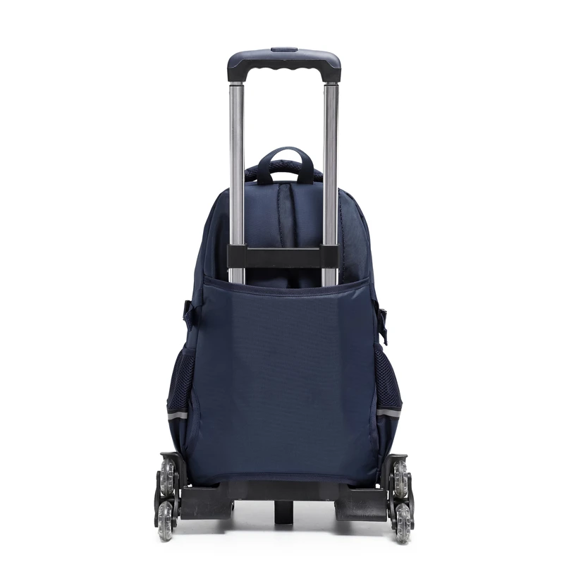 Hot version of six rounds of climbing stairs can drag high quality nylon boy pupils pull rod school bag