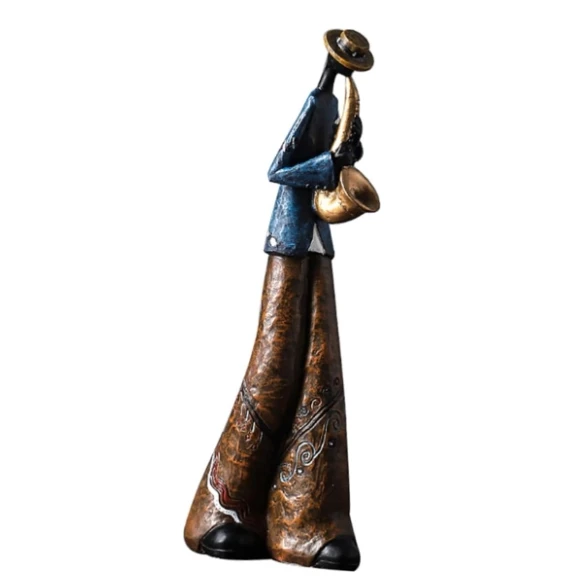 Resin European Band Jazz Music Statue. Vintage Home Decor