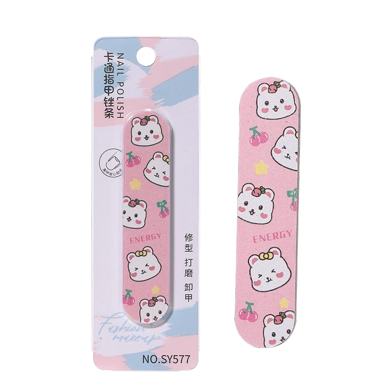 LMLTOP Single manicure polishing beauty tool Callus Treatment cute sandpaper file mini handle portable nail file Polish SY577