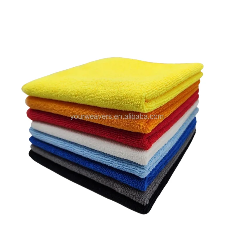 250GSM Soft 16x16in Car Wash Cloth High Quality All Purpose Microfiber Towel Custom Micro Fiber Cleaning Auto Detailing Cloth