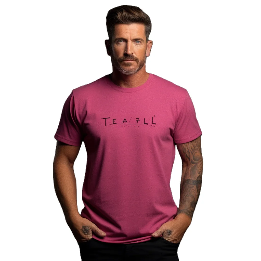 65 polyester 35 cotton custom logo t shirt