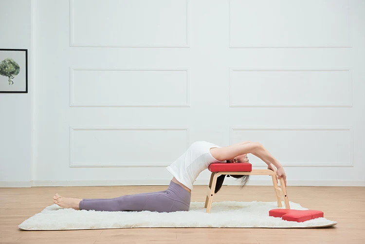Exercise Yoga Headstand Bench Made of Birch Wood