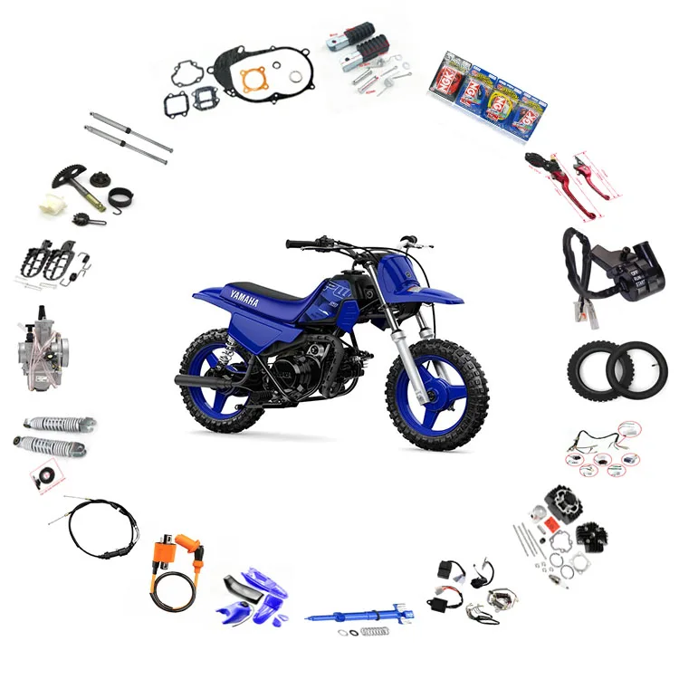 Запчасти для мотоцикла и для велосипеда-внедорожника Yamaha Pw50 Yamaha Pw50 пластиковые с баком Pw50 Carb Pw50 колышки для ног