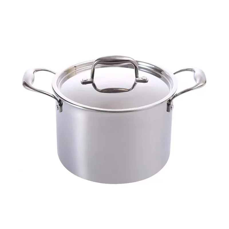 Ресторан кухонный нож из нержавеющей стали кастрюля с крышкой для дома с двойным ушным ручка большой емкости кастрюля для супа
