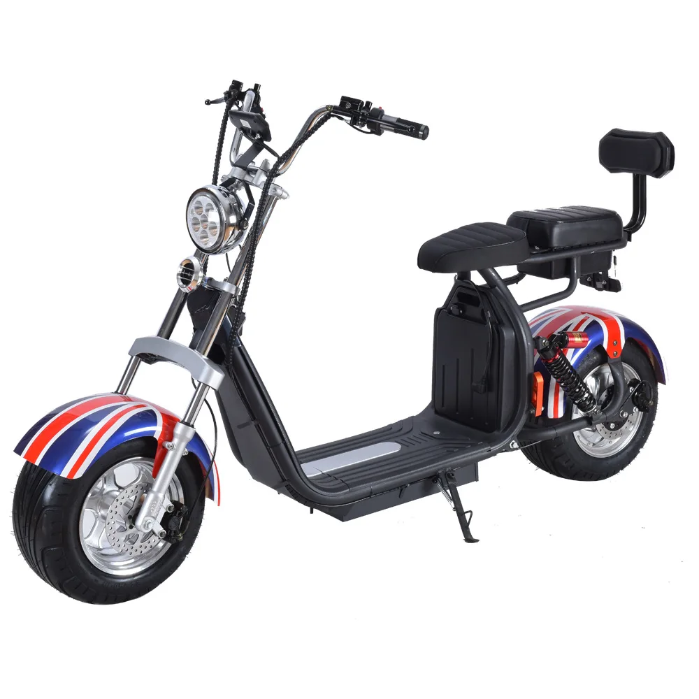 
European Warehouse Stock 800w 1000w 1500w 2000 w Adult Fat Tire Electric Scooter Citycoco 