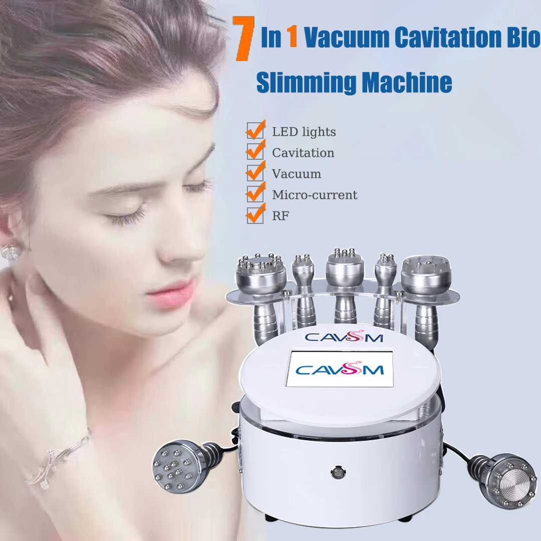 Good Quality Beauty 7 IN 1 Cavism Radio Frequency RF 40K Cavi Lipo Slimming Ultrasonic Liposuction Cavitation Machine For Spa