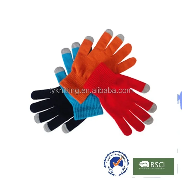 Watermelon red delicate knitted warm and windproof mittens are available in a variety of colors