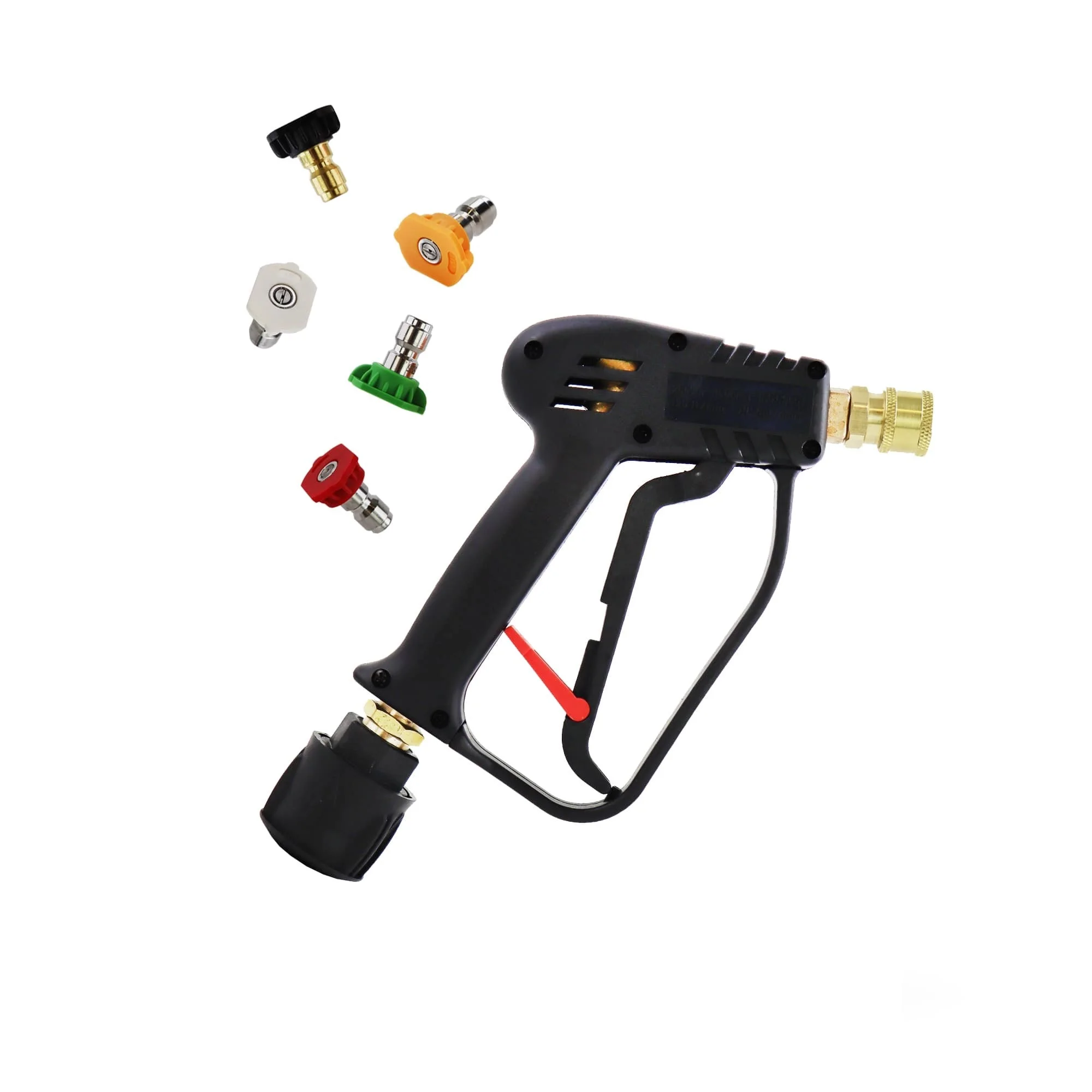 M22 Swivel High Pressure Spray Gun With Metal Hose Connector and Color Quick Connect Nozzle For Karcher K2-K7 Pressure Washer