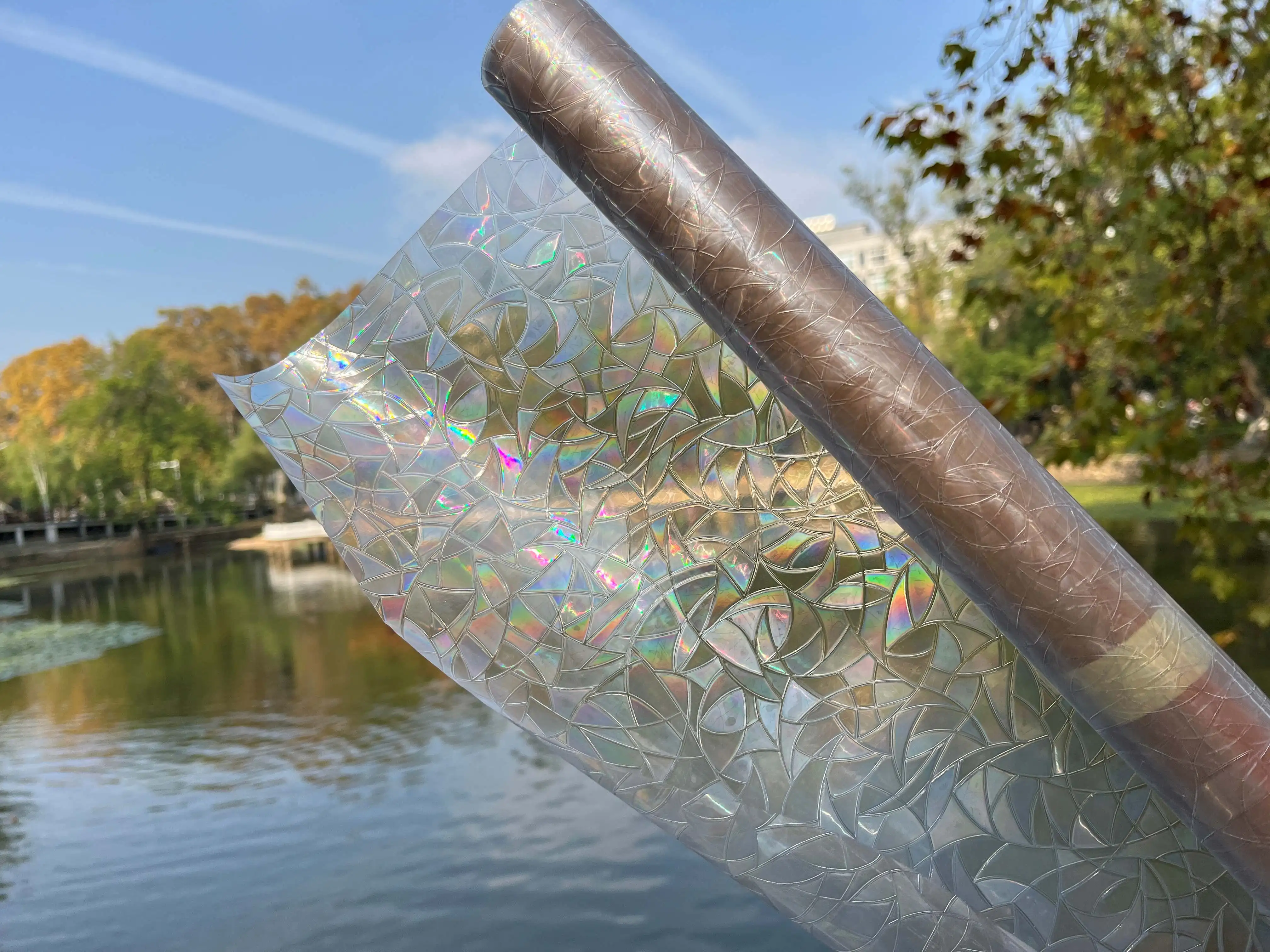 Cover Colour White 3D Shiny Matt Mos Glass Decorative Window Privacy Film